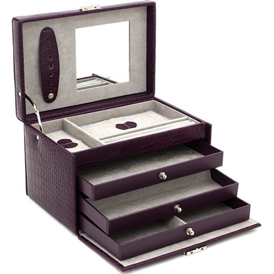 Friedrich Lederwaren šperkovnice Classico 23236 56 fialová šedá