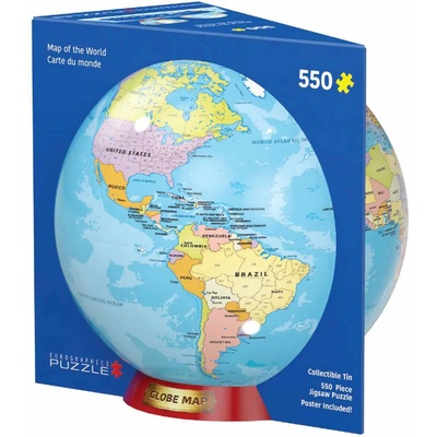 EUROGRAPHICS - Puzzle Map of the World TIN - 550 piese