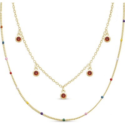 Biju Pozlacený řetízek dvojitý 3002380