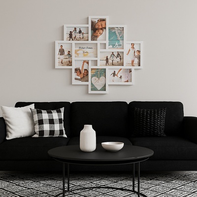 Fotorámeček na 10 fotek, 53x49 cm, bílý SPRINGOS PANORAMA – Hledejceny.cz