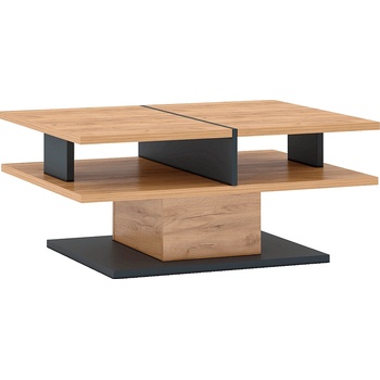 Холна маса Fidel T златен крафт и сиво