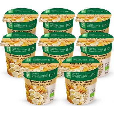 Auga Celozrnná ovsená kaša bio marhuľa banán 8 x 60 g