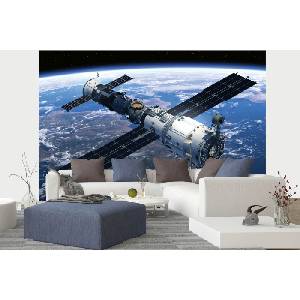 DIMEX ART Самозалепваща се флизелинова фототапета космичка станция 375 x 250 см