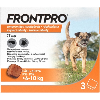 Frontpro 4 - 10 kg 28,3 mg 3 žuvacie tablety