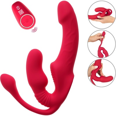 You2Toys Strapless Strap-on Triple Teaser RC Red