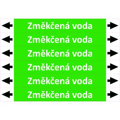 Grafiko | Změkčená voda - dle ISO 20560 - Materiál Folie s vyšší lepivostí s ochrannou laminací – High tack, Rozměr aršík 6 ks 52x400 mm