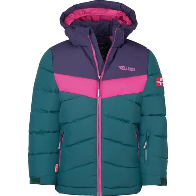 TROLLKIDS Детско зимно яке Trollkids Girl's Gryllefjord Jacket Winter jacket - Midnight Petrol / Deep Violet / Dark Pink - размер 176 (EU) (703-3289-0720)