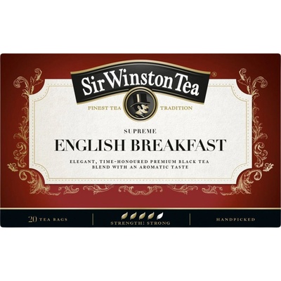 Sir Winston Tea Supreme English Breakfast 20 dvoukomorových sáčků
