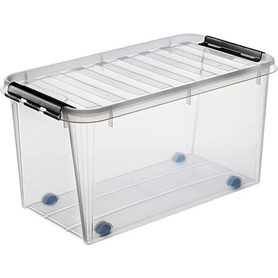 Smartstore Úložný box Classic 70 plast priehľadný 70 l čierne úchytky