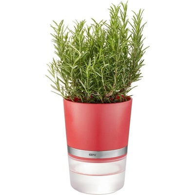 GEFU Малинено червена самополиваща се кашпа за зелени подправки или цветя gefu от серия botanico (gefu89505)