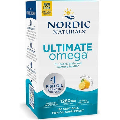 Nordic Naturals Ultimate Omega 1280 mg citrón 180 softgel kapslí