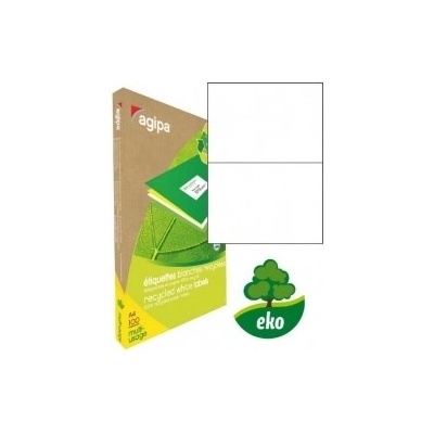 Etikety univerzálne recyklované 210x148,8mm Agipa A4 100 hárkov