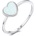 Silenti Jewelry Сребърен пръстен "Трепет" - Светъл , 7 - 54.5мм (17.2мм диам. )
