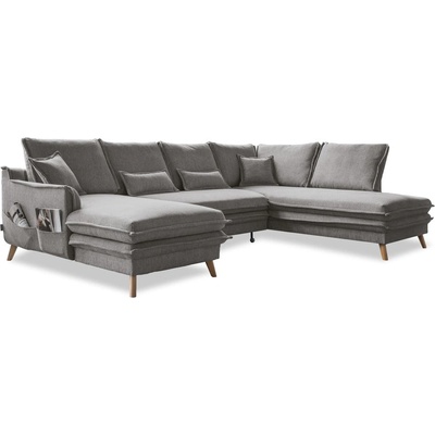 Miuform Сив разтегателен ъглов диван (десен ъгъл/"U" форма) Charming Charlie - Miuform (1742ETS505)