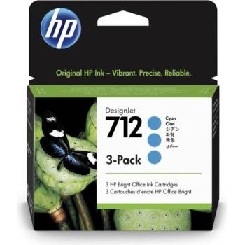 HP Касета за HP DesignJet T230/T250/T630/T650 24-in T630/T650 36-in, Cyan, - 3ED77A - HP - Заб. : 3x29ml капацитет (3ED77A)