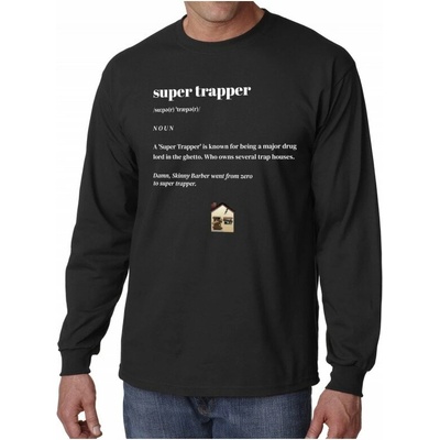 Tričko Skinny Barber Super Trapper černá
