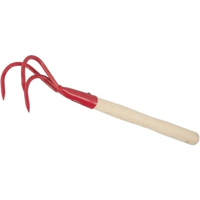 Kypřič 3 hrotý s násadou 27 cm Rosteto - oranžová