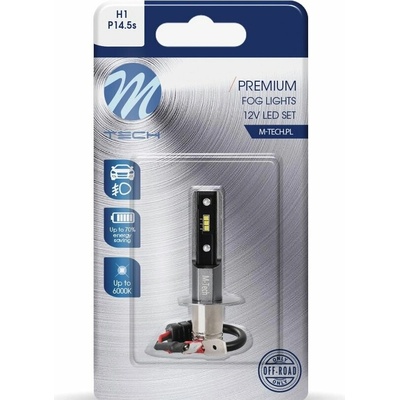 M-Tech PREMIUM H1 6 LED 3 W biele 1 ks LB501W-01B