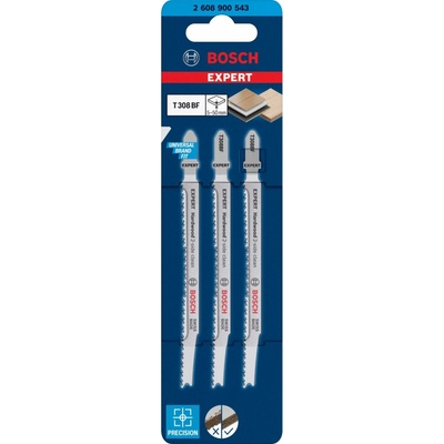 Bosch 3dílná sada pilových plátků T 308 BF Expert Hardwood 2-side clean 2608900543