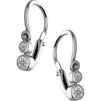 Zlaton náušnice bílé zlato s diamanty 000022203236