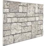 vidaXL Стенни панели 10 бр. 100 x 50 cm Сиво EPS пяна (332929)