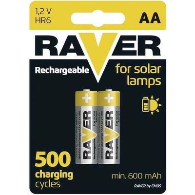 Raver Nabíjecí Raver 600mAh HR6 (AA), 2ks --CENA BLISTR
