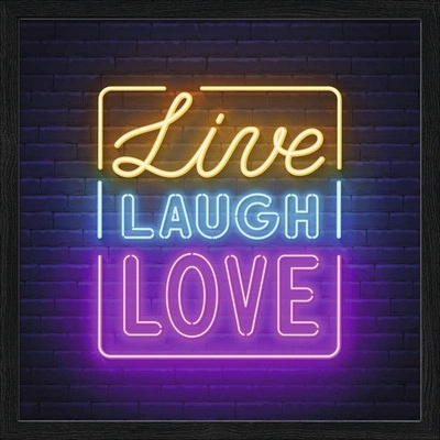 Obraz v ráme Neon Live 33x33 cm