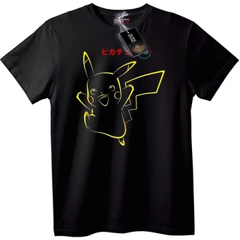NOONEBRAND Тениска Pikachu контур - XL, White