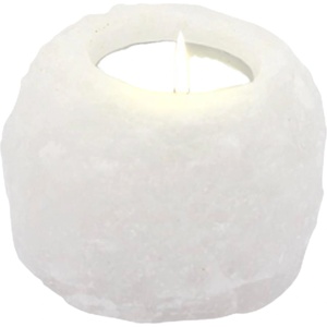 Himalaya Salt Dreams Свещник от хималайска сол Himalaya Salt Dreams - Бял, 400 g (250186)