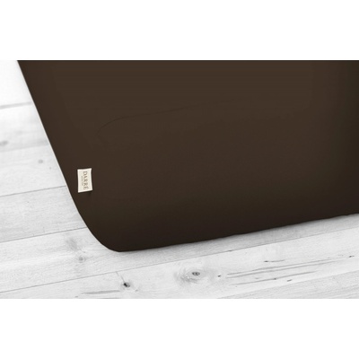 Darré Jersey prostěradlo tmavě hnědé 60x120x20