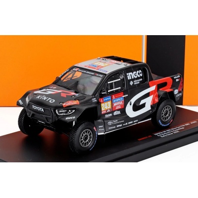 Ixo models Toyota Hilux Gr Dkr Evo T1u Pick up Team Gazoo Racing N 243 Rally Dakar 2024 Guy Botterill Brett Cummings Černá Červená 1:43
