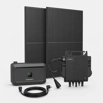 Growatt balkonová elektrárna 920 Wp / 800 W / 2kWh LiFePO4 kompletní sada 744239