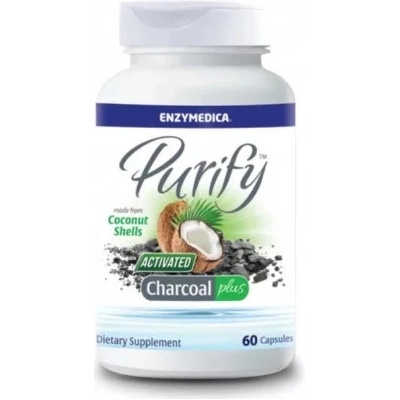 Enzymedica Purify Activated Charcoal Plus 60 kapslí