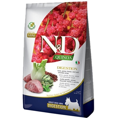 N&D N&D Quinoa Digestion Lamb Mini за дребни породи с агнешко, киноа, копър, мента и артишок