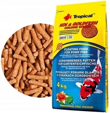 Tropical Koi & Goldfisch Colour Sticks – Farbverstärkendes Schwimmfutter, 5 Liter