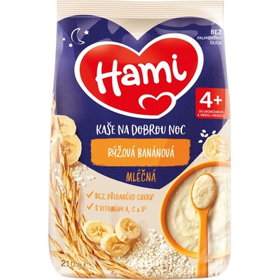 Hami Ml.kaše na dobrou noc rýžová banán 210 g