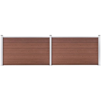 vidaXL Zahradní plot WPC 353 x 106 cm hnědý