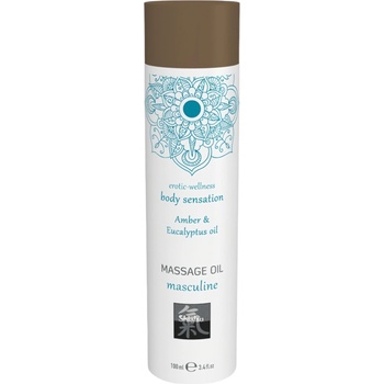 HOT Шиацу Маскюлин - масажно олио - кехлибар-евкалипт (100 мл)