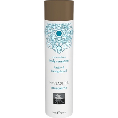 HOT Shiatsu Masculine - масажно олио - кехлибар-евкалипт (100ml)