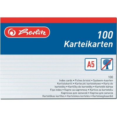 Herlitz Herlitz 01150507 náhradní karty do kartotéky 100 ks A5 30133