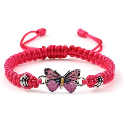 Gaira náramok Ružový motýlik 3117 tmavo ružová