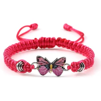 Gaira náramok Ružový motýlik 3117 tmavo ružová