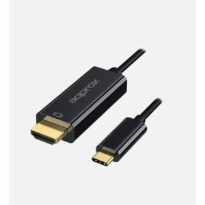 Approx Преобразувател - Type-C към HDMI (4K/60Hz, 1, 2 m), черен APPC52 (APPC52)