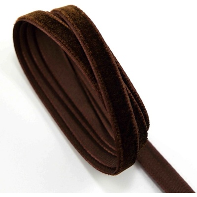 Sametová stuha - hnědá - šířka 2 cm – Zboží Dáma