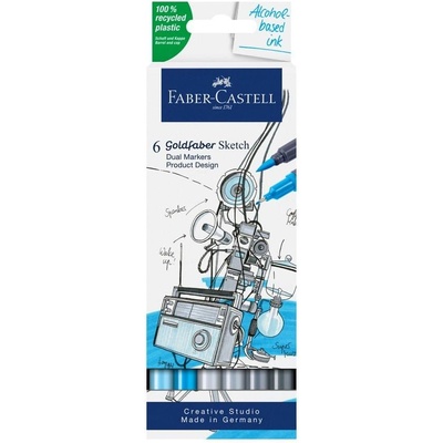 Faber-Castell Маркер Goldfaber Sketch - Design, 6 броя (1010160307)
