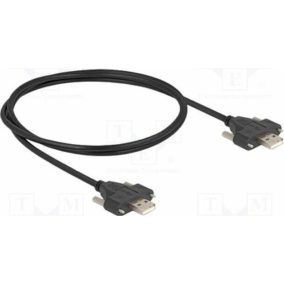 Delock 80479 USB 2.0 USB A vidlice z obou stran 1m černý