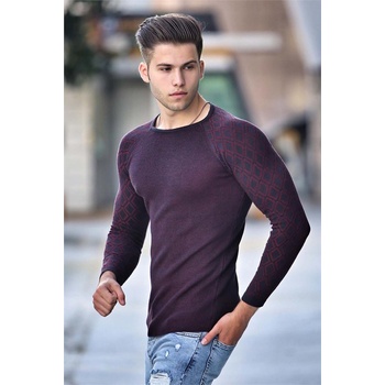 Madmext Мъжки пуловер 4351 - Лилав 286560 (286560_Лилав)