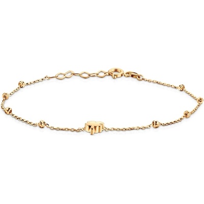 SAVICKI Гривна Celebrity с детелина, злато 585, 19см