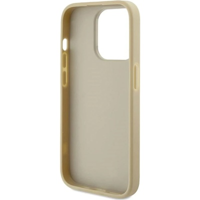 GUESS Гръб Guess за iPhone 15 Pro Max , PU Fixed Glitter, 4G Metal Logo Case, Златист rating (3666339147815)