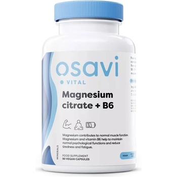 Osavi Magnesium Citrate + B6, 90 капсули, Osavi